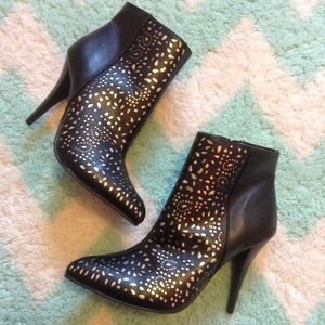 SEXY ANKLE BOOTS laser cut avon 7 (E5)